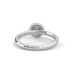Round Brilliant Cut Lab-Grown Diamond Halo Engagement Ring in White Gold