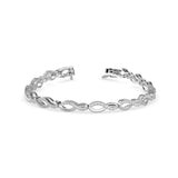 Round Brilliant Cut Lab-Grown Diamond Infinity Link Bracelet in White Gold
