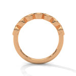 Round Brilliant Cut Lab-Grown Diamond Infinity Style Half-Eternity Ring in Rose Gold