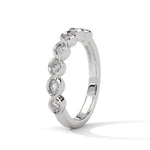 Round Brilliant Cut Lab-Grown Diamond Infinity Style Half-Eternity Ring in White Gold
