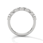 Round Brilliant Cut Lab-Grown Diamond Infinity Style Half-Eternity Ring in White Gold