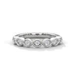 Round Brilliant Cut Lab-Grown Diamond Infinity Style Half-Eternity Ring in White Gold