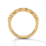 Round Brilliant Cut Lab-Grown Diamond Infinity Style Half-Eternity Ring in Yellow Gold