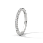 Round Brilliant Cut Lab-Grown Diamond Micro-Pavé Half-Eternity Ring in White Gold