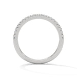 Round Brilliant Cut Lab-Grown Diamond Micro-Pavé Half-Eternity Ring in White Gold