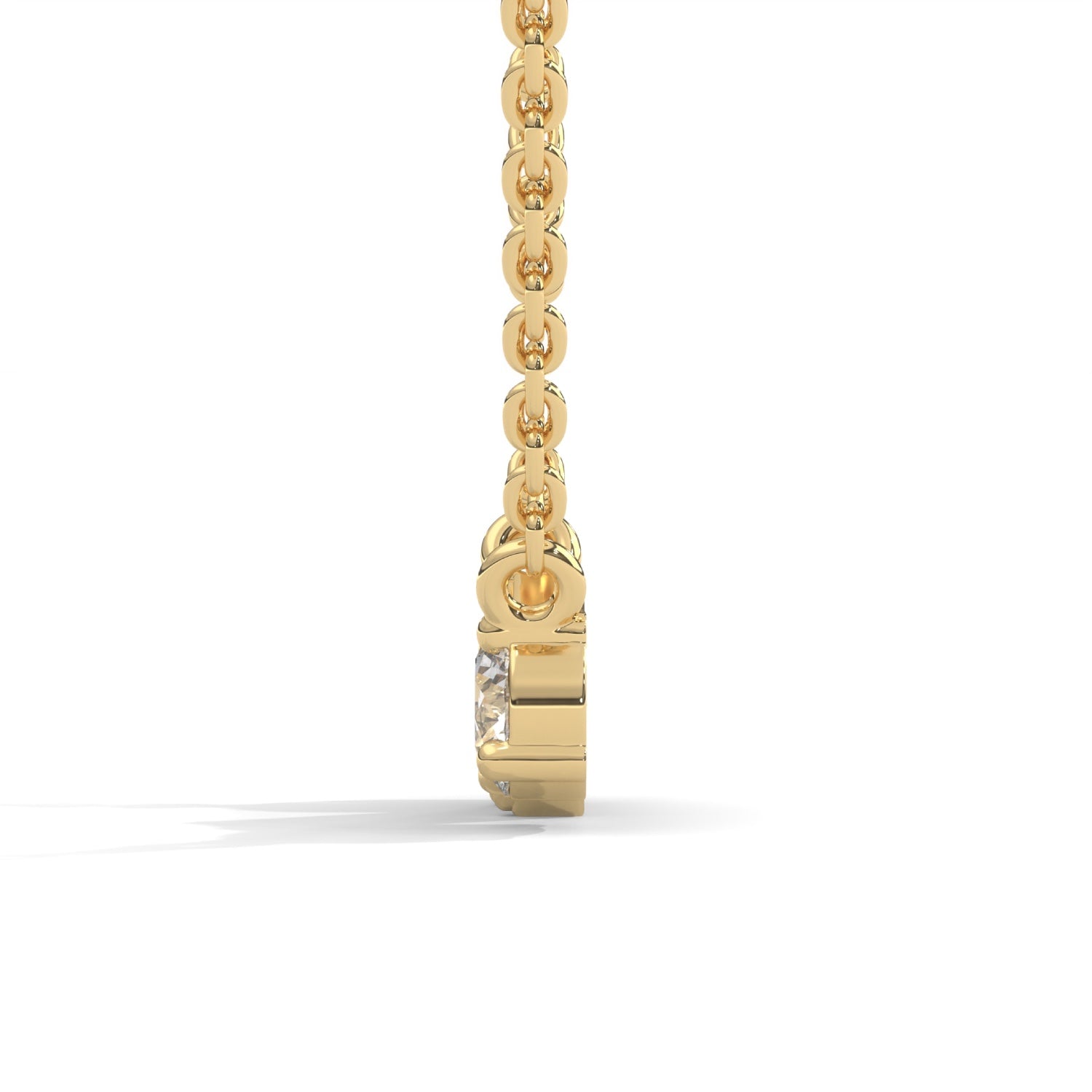 Round Brilliant Cut Lab-Grown Diamond Multi-Stone Pendant in Yellow Gold