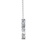 Round Brilliant Cut Lab-Grown Diamond Open Disc Pendant in White Gold
