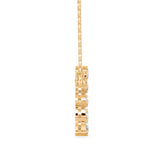 Round Brilliant Cut Lab-Grown Diamond Open Disc Pendant in Yellow Gold