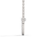 Round Brilliant Cut Lab-Grown Diamond Open Heart Pendant in White Gold