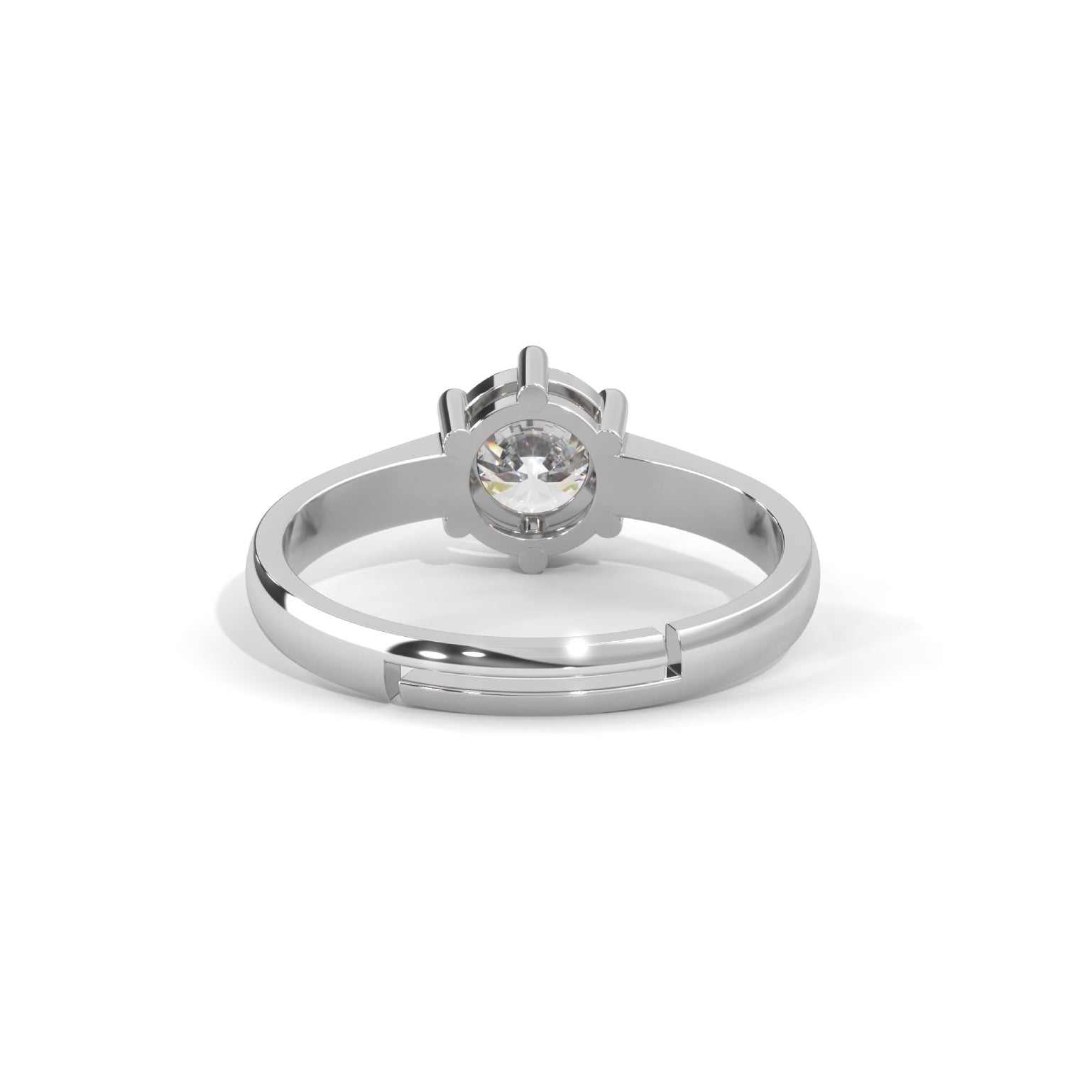 Round Brilliant Cut Lab-Grown Diamond Solitaire Engagement Ring in White Gold