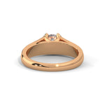 Round Brilliant Cut Lab-Grown Diamond Split Shank Solitaire Engagement Ring in Rose Gold
