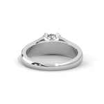 Round Brilliant Cut Lab-Grown Diamond Split Shank Solitaire Engagement Ring in White Gold