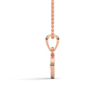 Round Brilliant Cut Lab-Grown Diamond Starburst Disc Pendant in Rose Gold