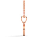 Round Brilliant Cut Lab-Grown Diamond Starburst Disc Pendant in Rose Gold