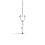 Round Brilliant Cut Lab-Grown Diamond Starburst Disc Pendant in White Gold