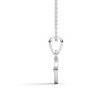 Round Brilliant Cut Lab-Grown Diamond Starburst Disc Pendant in White Gold