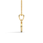 Round Brilliant Cut Lab-Grown Diamond Starburst Disc Pendant in Yellow Gold