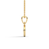 Round Brilliant Cut Lab-Grown Diamond Starburst Disc Pendant in Yellow Gold