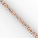 Round Brilliant Cut Lab-Grown Diamond Starburst Tennis Bracelet in Rose Gold