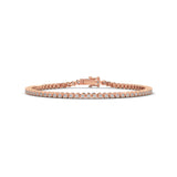 Round Brilliant Cut Lab-Grown Diamond Starburst Tennis Bracelet in Rose Gold