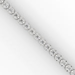 Round Brilliant Cut Lab-Grown Diamond Starburst Tennis Bracelet in White Gold