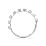 Round Brilliant Cut Lab-Grown Diamond Station Style Half-Eternity Ring in White Gold
