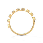 Round Brilliant Cut Lab-Grown Diamond Station Style Half-Eternity Ring in Yellow Gold