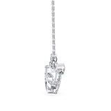 Round Brilliant Cut Lab-Grown Diamond Sunburst Pendant in White Gold