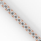 Round Brilliant Cut Lab-Grown Diamond Tennis Bracelet in Rose Gold