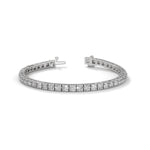 Round Brilliant Cut Lab-Grown Diamond Tennis Bracelet in White Gold