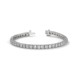 Round Brilliant Cut Lab-Grown Diamond Tennis Bracelet in White Gold
