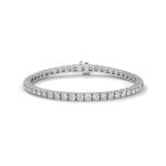 Round Brilliant Cut Lab-Grown Diamond Tennis Bracelet in White Gold