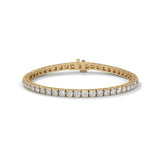 Round Brilliant Cut Lab-Grown Diamond Tennis Bracelet in Yellow Gold
