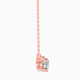 Round Brilliant Cut Lab-Grown Diamond Three-Stone Pendant in Rose Gold