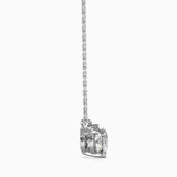Round Brilliant Cut Lab-Grown Diamond Three-Stone Pendant in White Gold