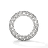 Round Brilliant Cut Lab-Grown Diamond Trellis Eternity Ring in White Gold