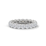 Round Brilliant Cut Lab-Grown Diamond Trellis Eternity Ring in White Gold