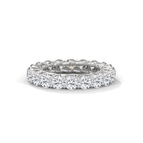 Round Brilliant Cut Lab-Grown Diamond Trellis Eternity Ring in White Gold