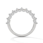 Round Brilliant Cut Lab-Grown Diamond U-Prong Pavé Half-Eternity Ring in White Gold