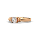 Round Brilliant Cut Lab-Grown Diamond Vintage-Style Solitaire Engagement Ring in Rose Gold