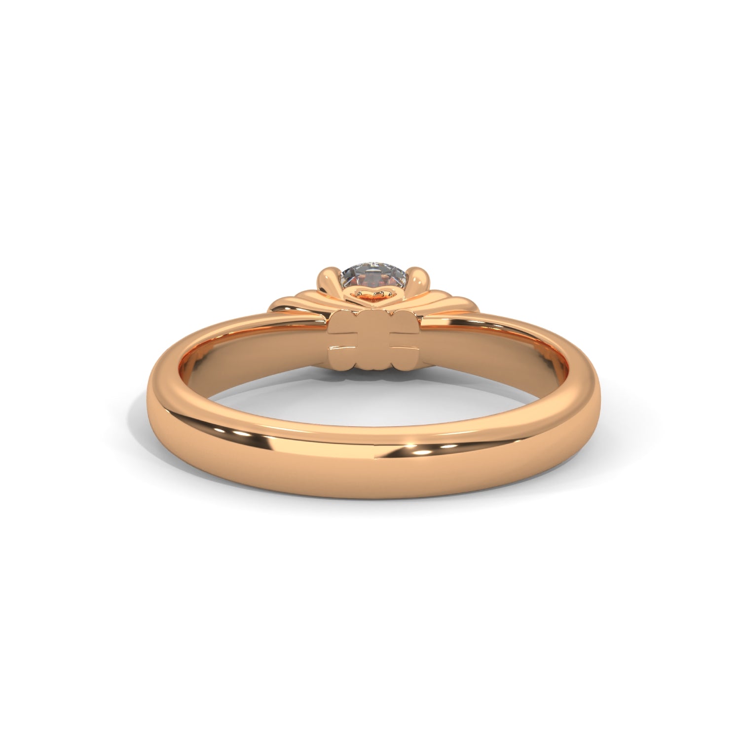 Round Brilliant Cut Lab-Grown Diamond Vintage-Style Solitaire Engagement Ring in Rose Gold