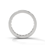 Round Brilliant Cut Lab-Grown Diamond Wide Wedding Ring in White Gold