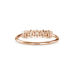Round Brilliant and Baguette Cut Lab-Grown Diamond Stackable Ring in Rose Gold