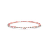 Round Brilliant and Baguette Cut Lab-Grown Diamond Tennis Bracelet in Rose Gold
