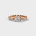 Round Brilliant Cut Lab-Grown Diamond Vintage-Style Solitaire Engagement Ring in Rose Gold