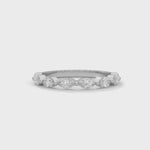 Marquise Cut Lab-Grown Diamond Half-Eternity Ring in White Gold