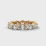 Oval-Shaped Lab-Grown Diamond Eternity Ring in Yellow Gold
