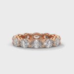 Oval-Shaped Lab-Grown Diamond Eternity Ring in Rose Gold
