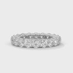 Round Brilliant Cut Lab-Grown Diamond Trellis Eternity Ring in White Gold