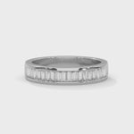 Baguette Cut Lab-Grown Diamond Wedding Ring in White Gold